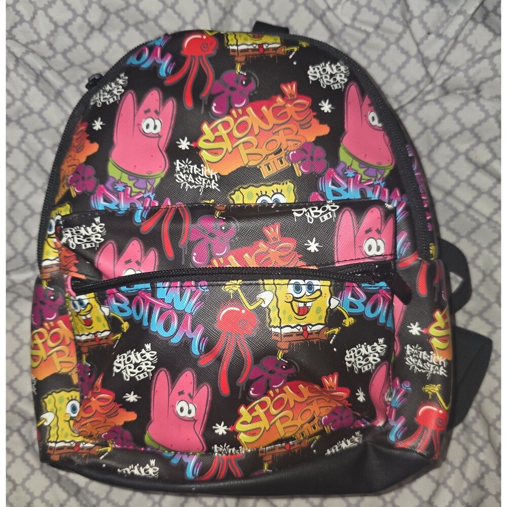Nickelodeon SpongeBob SquarePants Patrick star graffiti mini backpack bookbag!